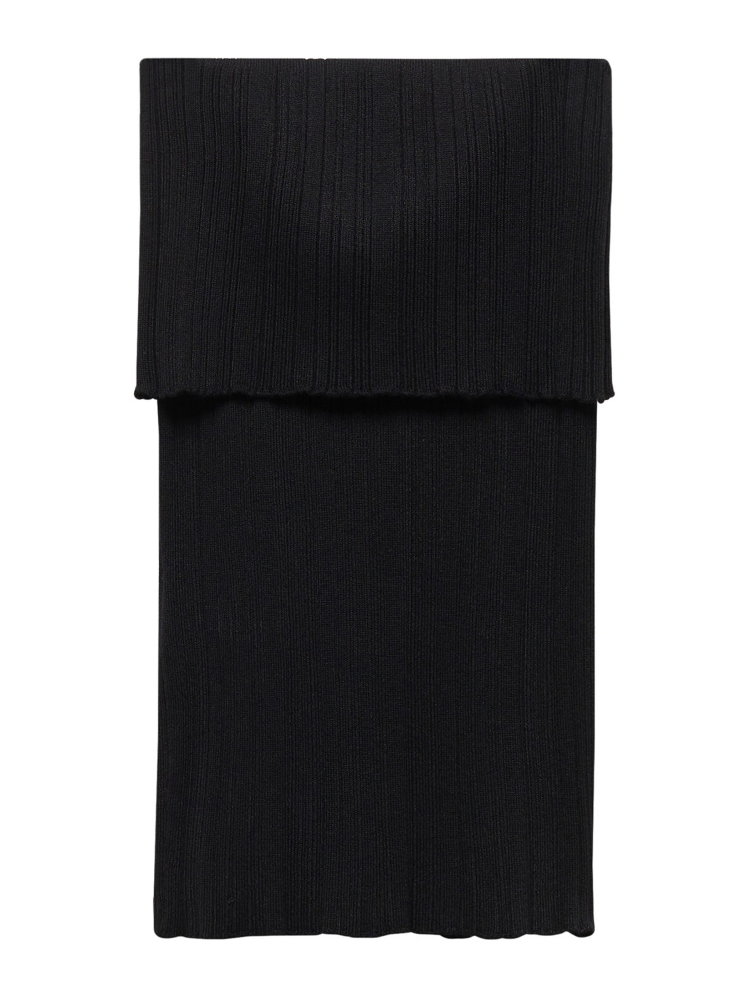 MANGO Broderad topp i svart: framsida