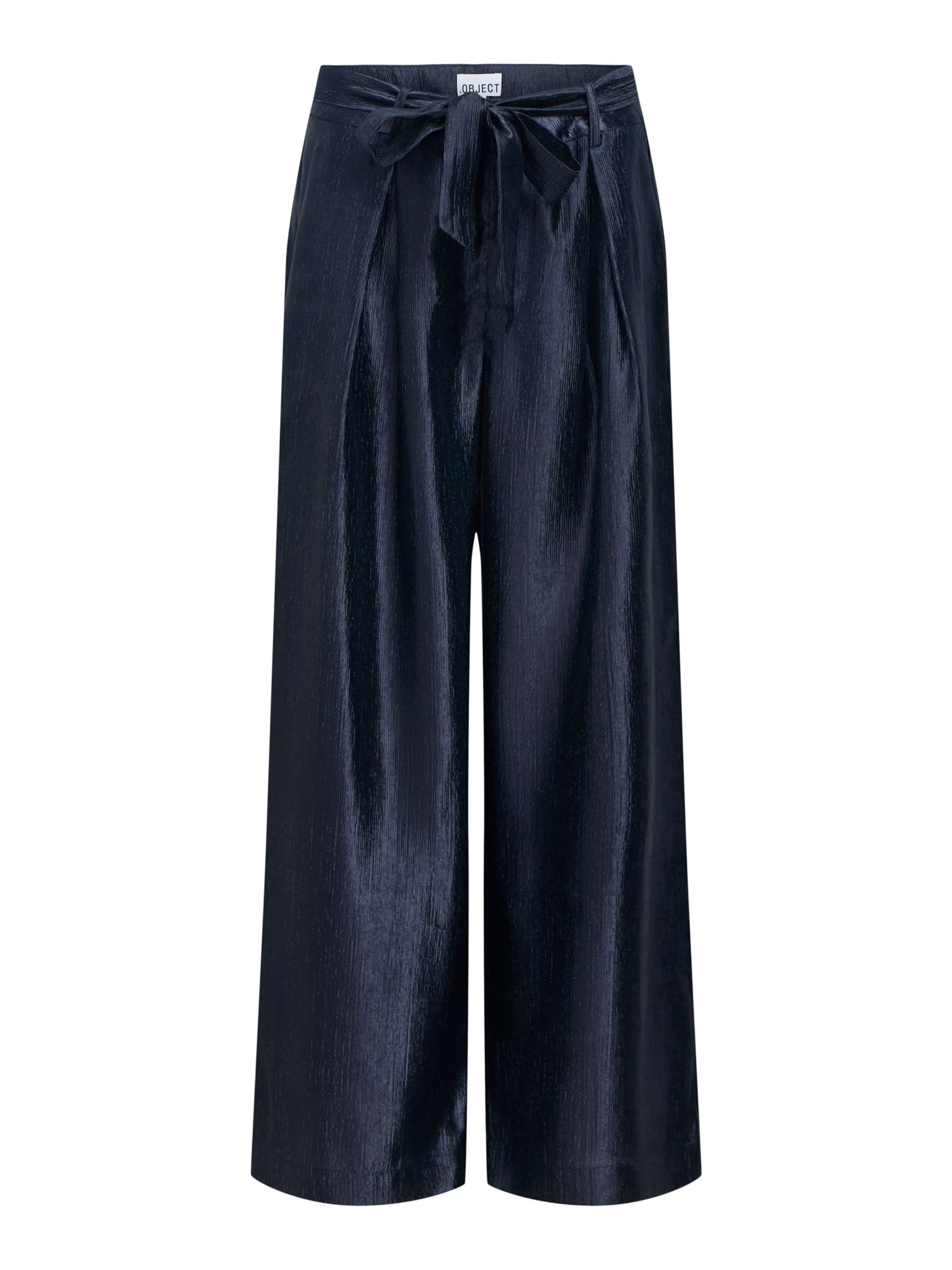 OBJECT Wide leg Bandplooibroek 'OBJMalia' in Blauw: voorkant