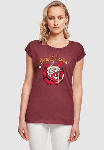 ABSOLUTE CULT Shirt 'Looney Tunes - Lola Merry Christmas' in Red: front