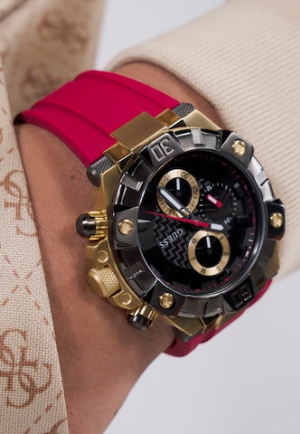 GUESS Analoog horloge 'IGNITE' in Rood