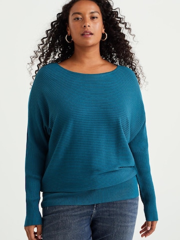 Pull-over WE Fashion en bleu : devant