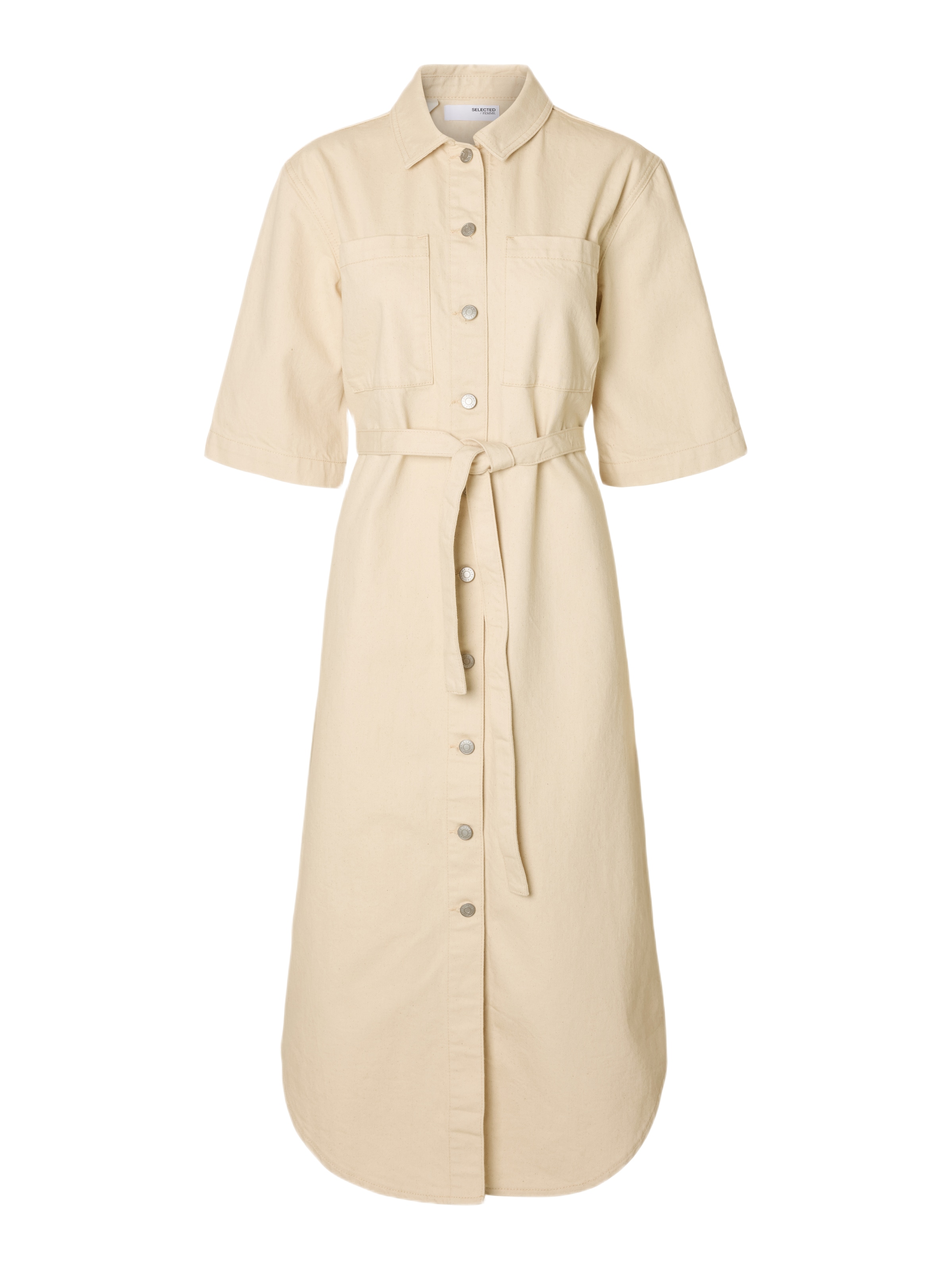 SELECTED - Vestido en beige: frente