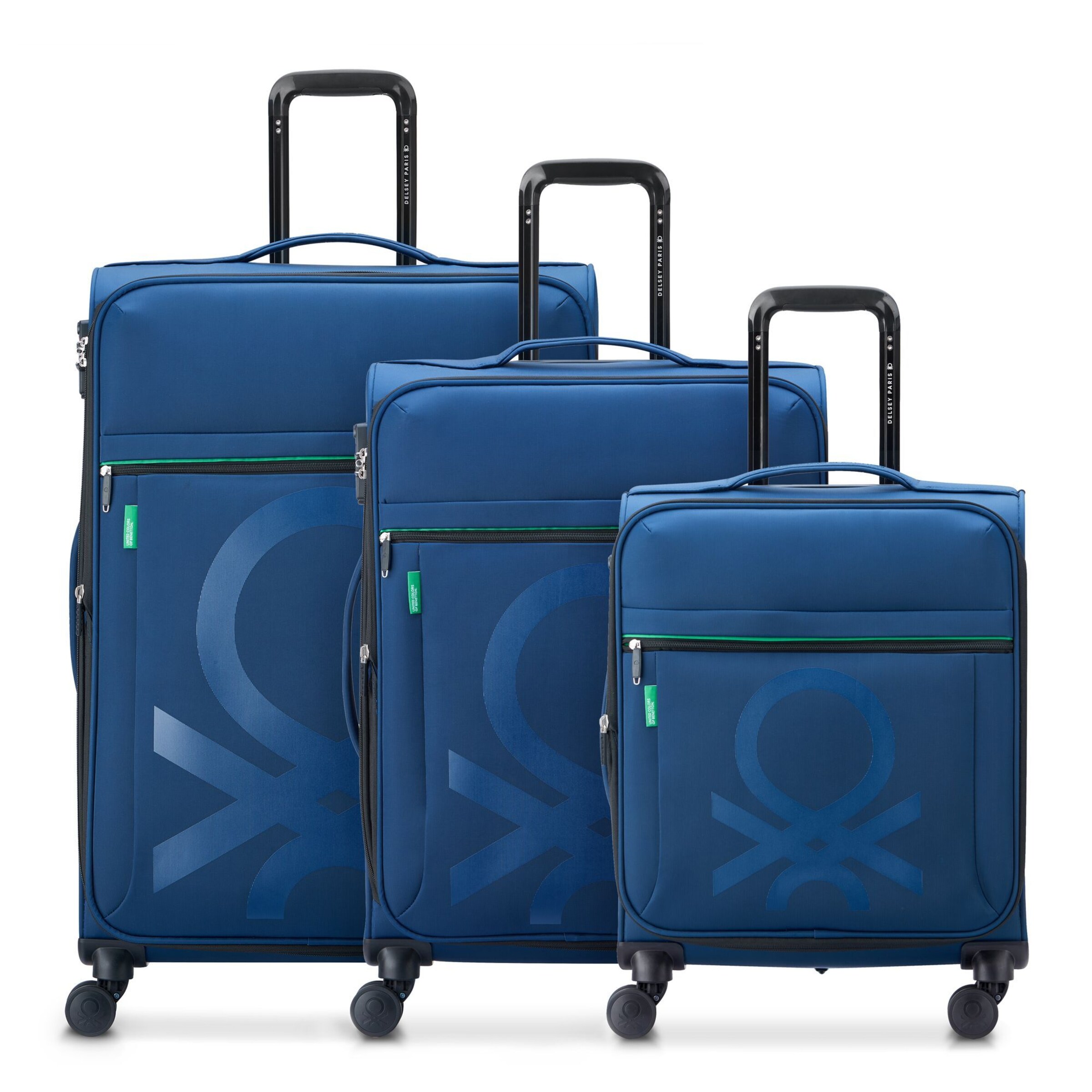 Delsey Paris Suitcase Set ' United Colors of Benetton ' in Blue: front