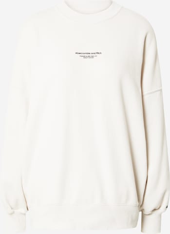 Abercrombie & Fitch Sweatshirt 'SUNDAY' in Wit: voorkant