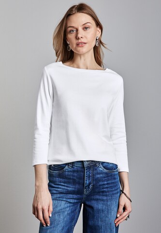 STREET ONE Basic Shirt in Weiß: Vorderseite