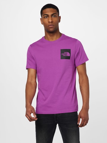 THE NORTH FACE Regularny krój Koszulka w kolorze fioletowy: przód