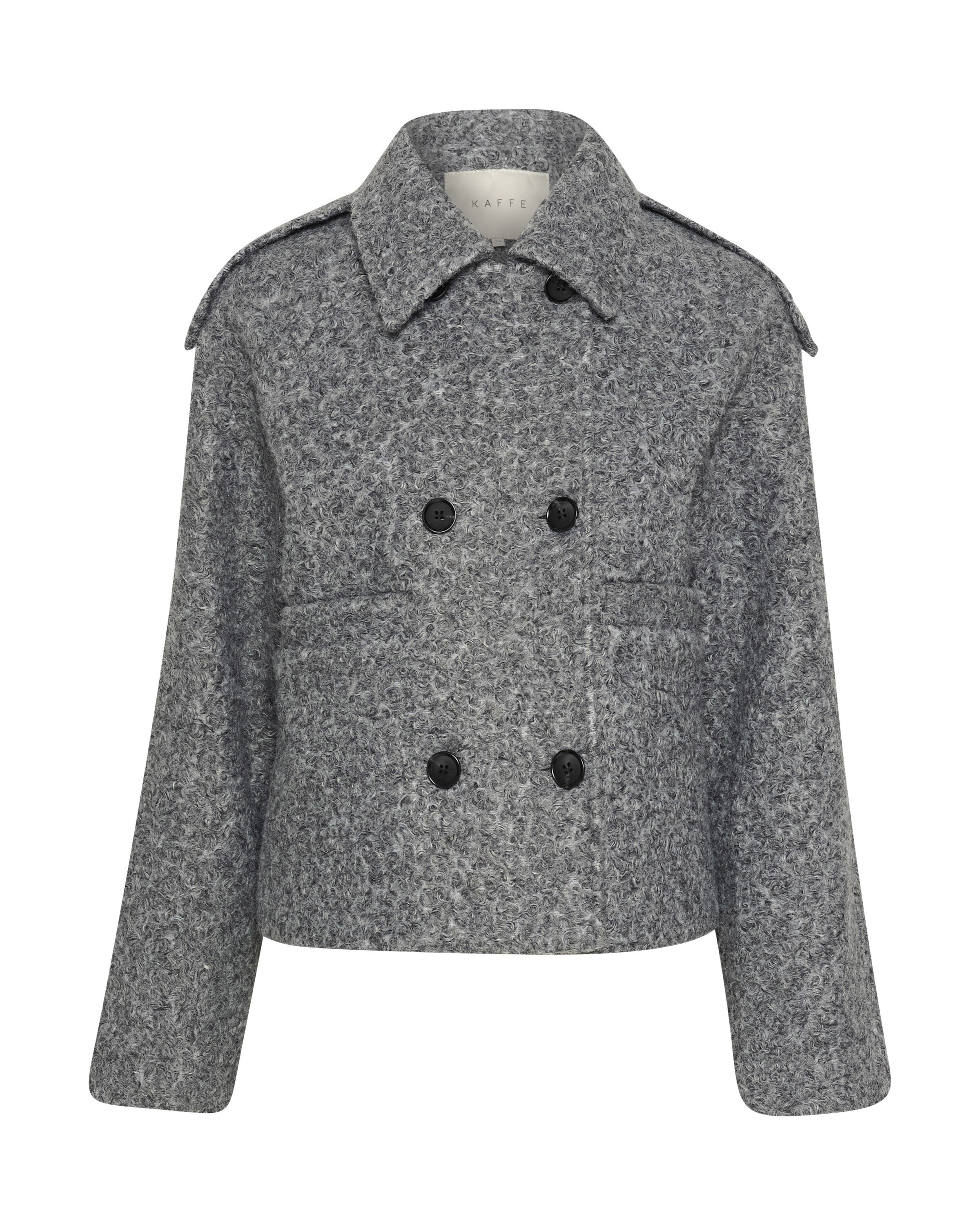 Kaffe Übergangsmantel 'Tory' in Grau: Vorderseite