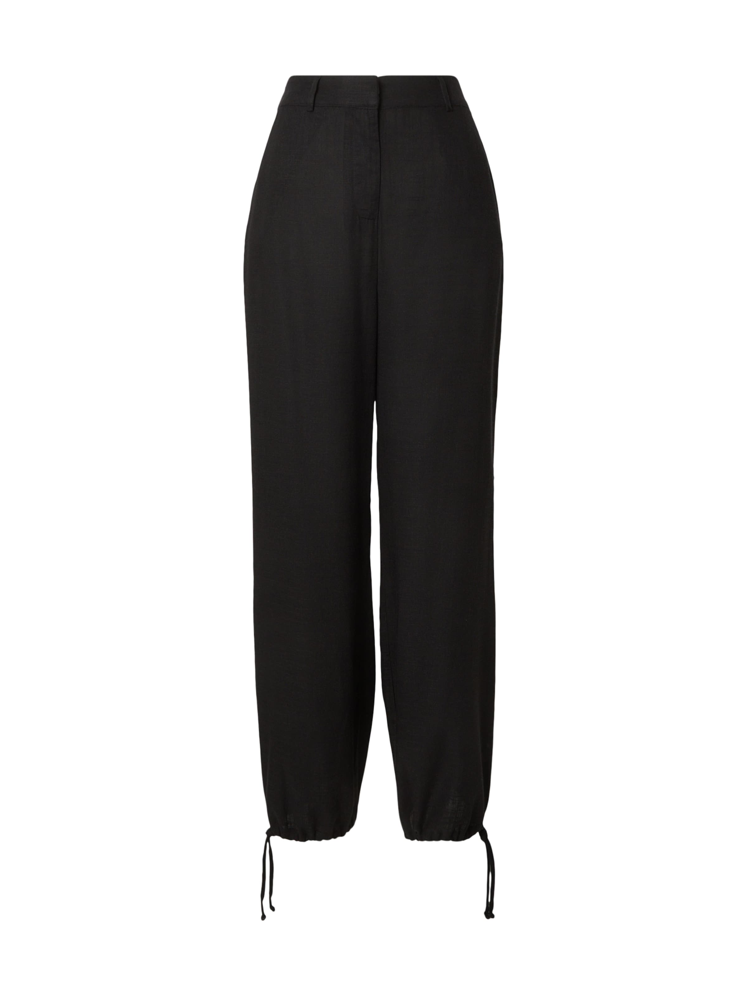 KAVAZI - Loosefit Calças em preto: frente