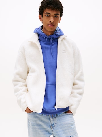 Veste en polaire Tommy Jeans en blanc : devant