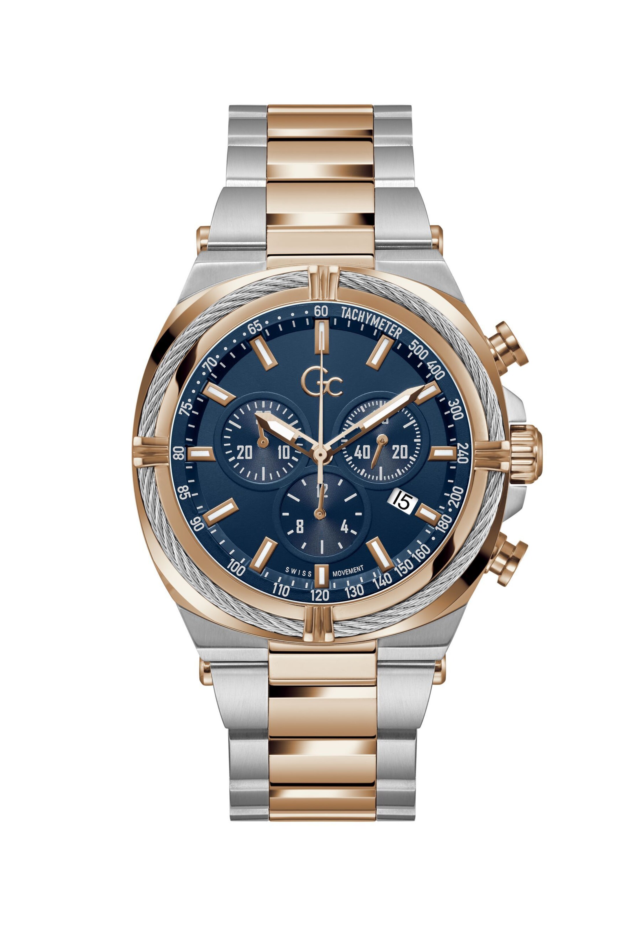 Gc Analogt ur 'IronClass' i sølv: forside