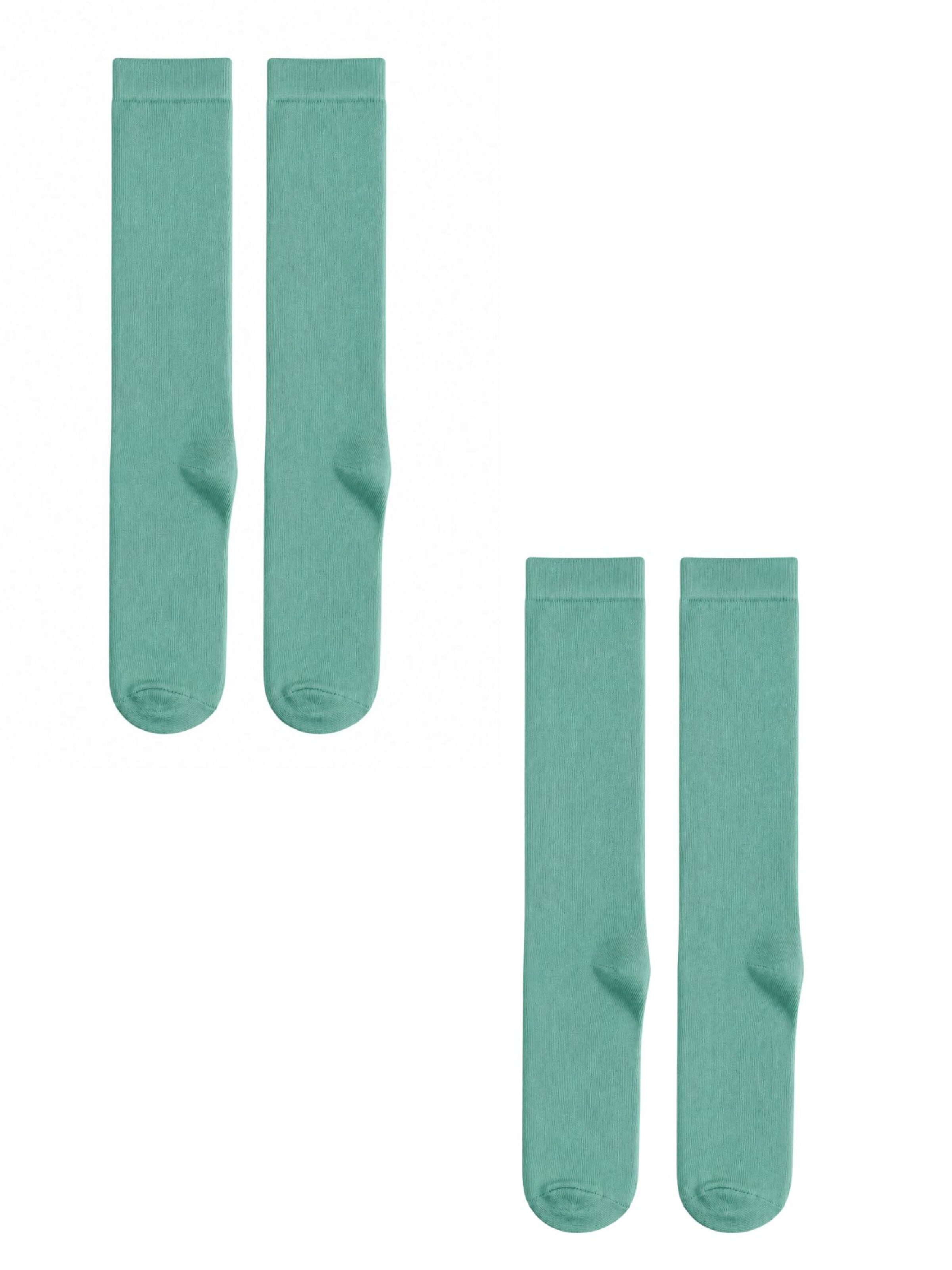 Albero Natur Socks 'Bio-Baumwoll-Kinderkniestrümpfe – 2er Pack' in Green: front