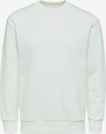 Sweat-shirt 'Hoffman' SELECTED HOMME en beige : devant