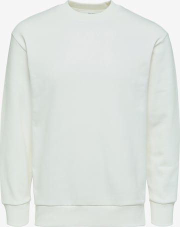 SELECTED HOMME Sweatshirt 'Hoffman' in Beige: front