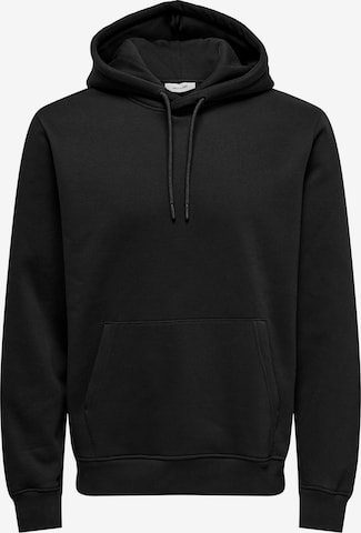 Only & Sons - Sudadera 'Connor' en negro: frente