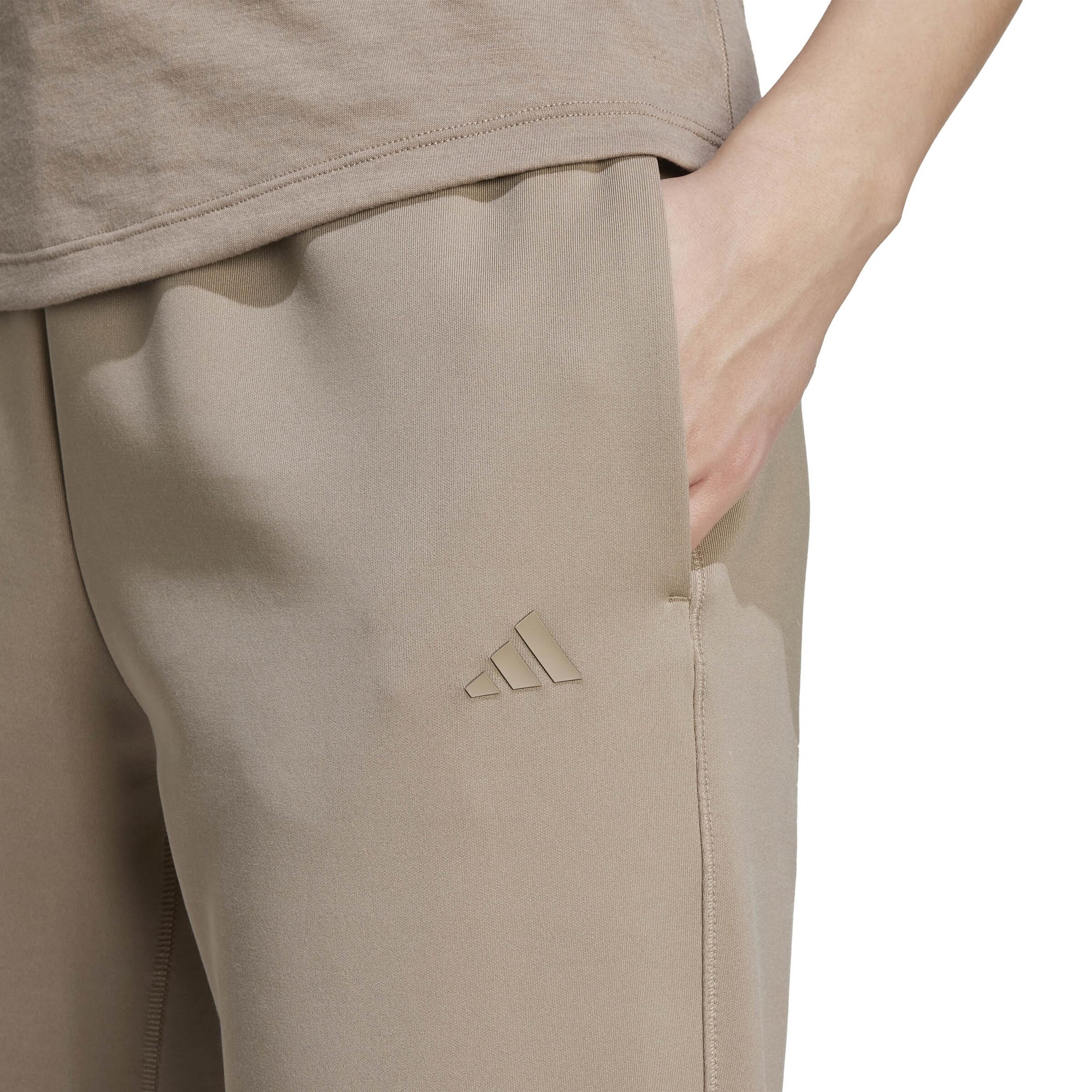 ADIDAS PERFORMANCE Tapered Workout Pants 'MOTION ES' in Beige