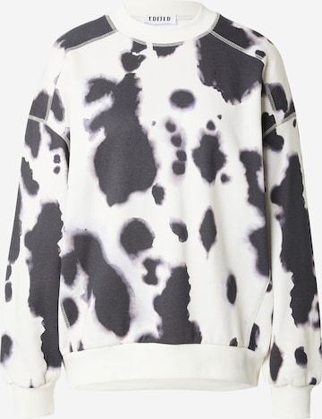 EDITED Sweatshirt 'Lana' i vit: framsida
