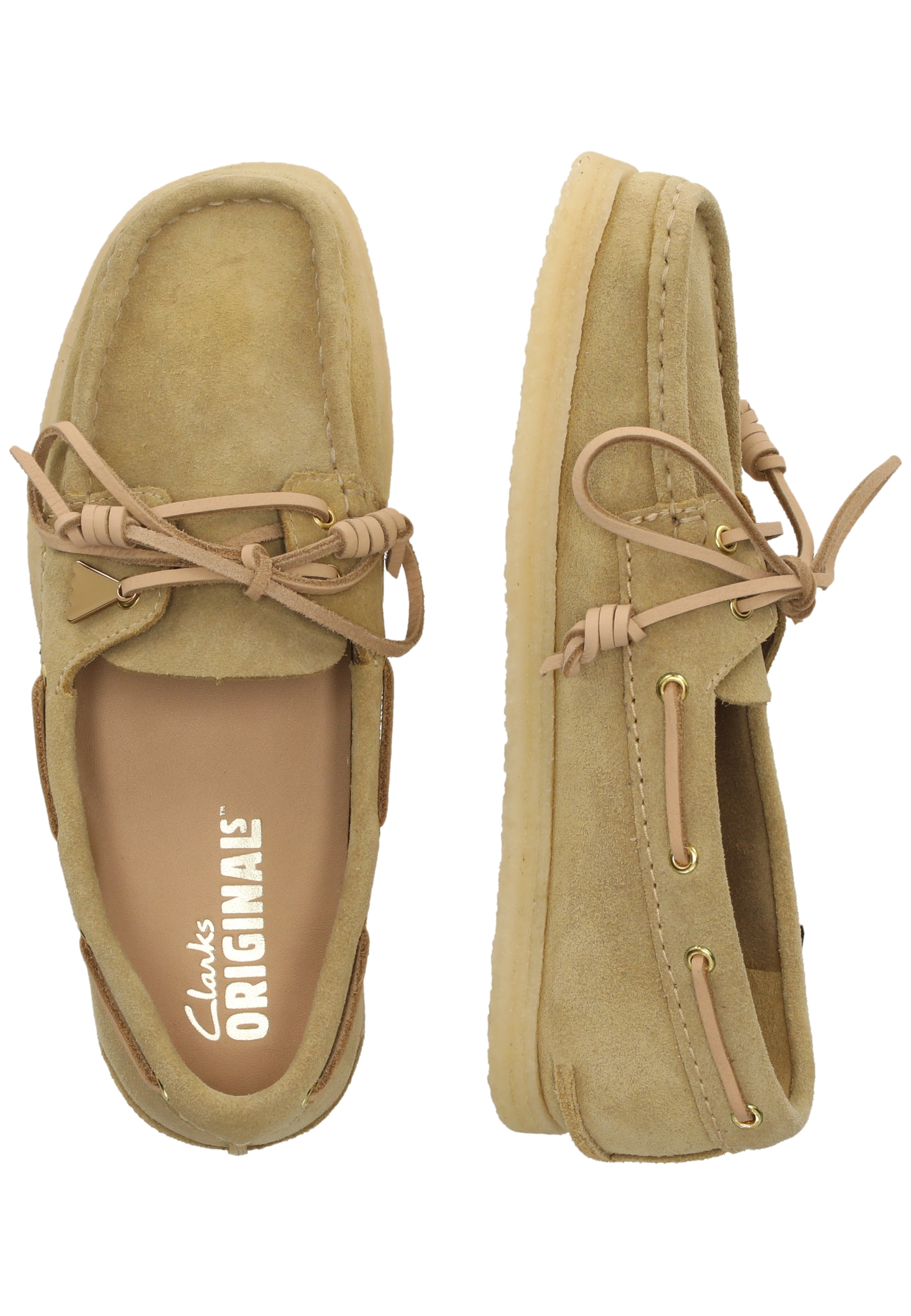 CLARKS Lace-up shoe 'Godney Boat' in Brown