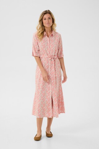 Robe-chemise 'Tiah' Cream en rose : devant