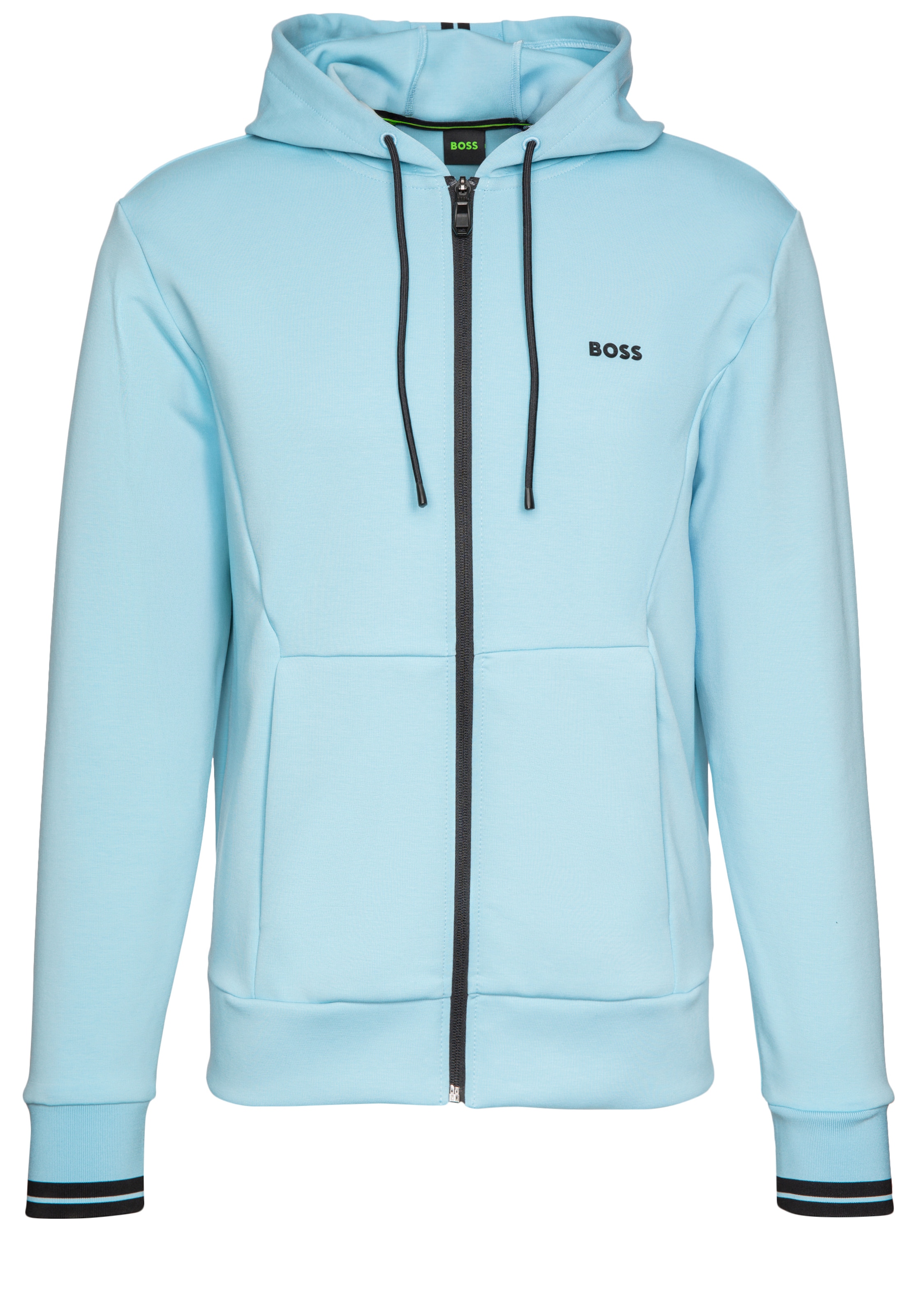 BOSS Zip-Up Hoodie in Blue: front