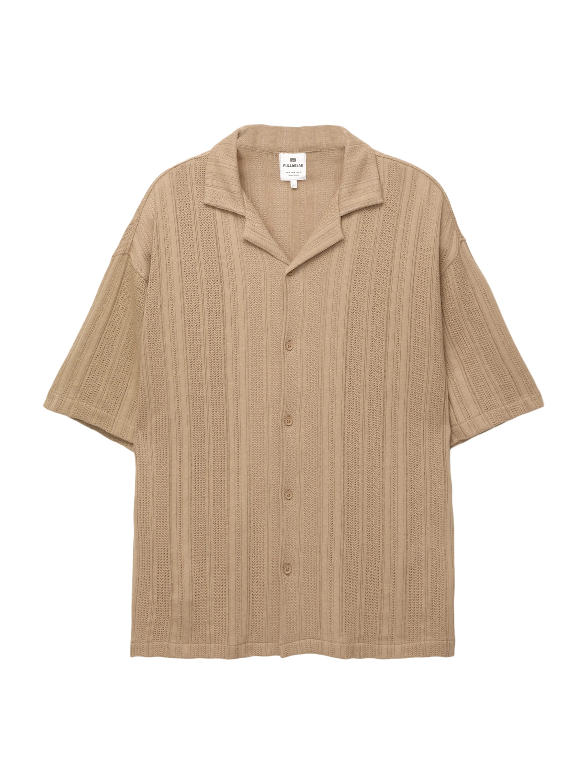 Pull&Bear Comfort fit Srajca | rjava barva: sprednja stran