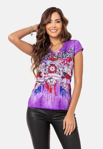 CIPO & BAXX Shirt in Purple: front
