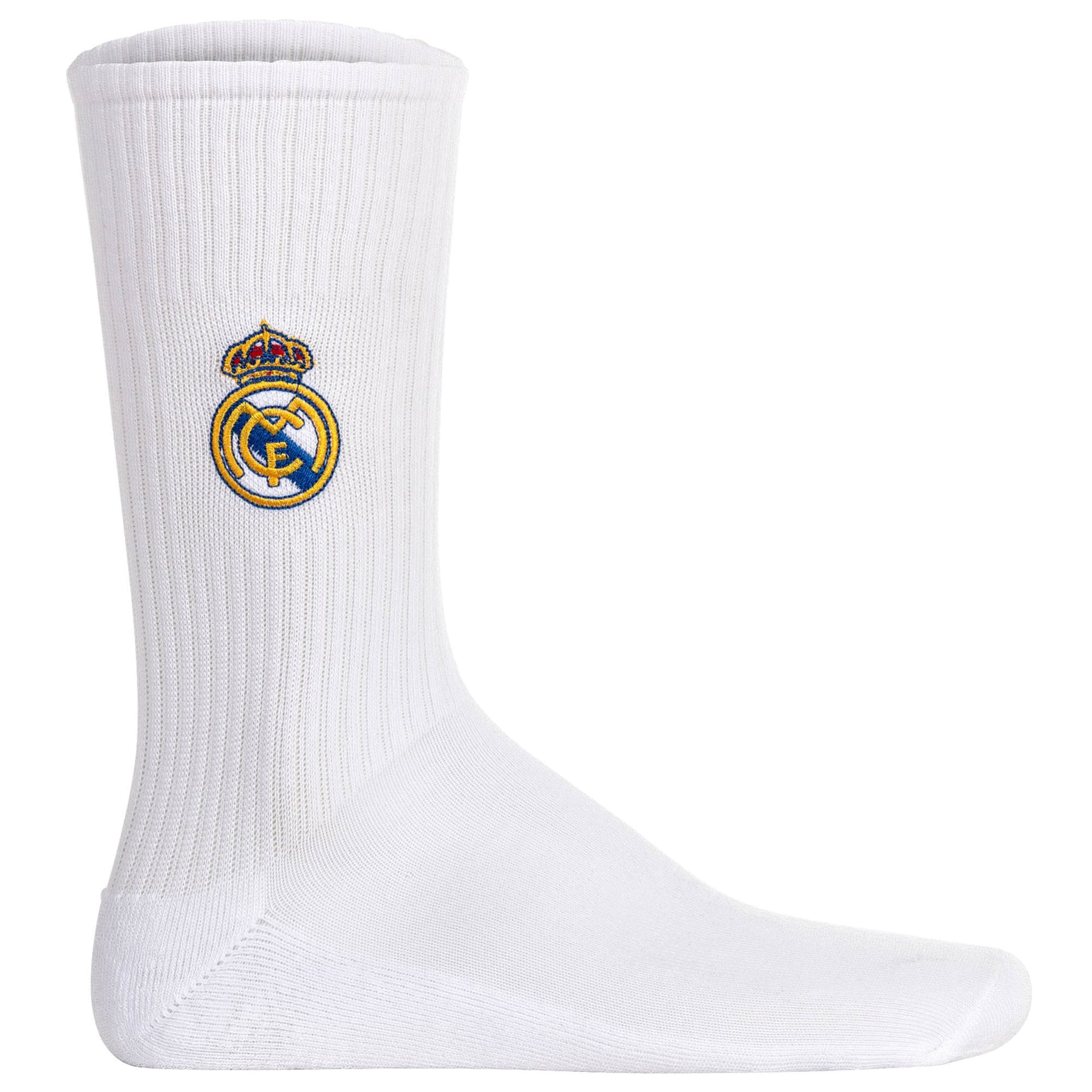 Real Madrid Socken in Weiß: Vorderseite