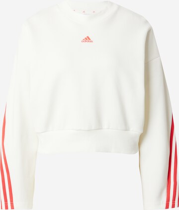 ADIDAS SPORTSWEAR Sportief sweatshirt 'Future Icons Three Stripes' in Wit: voorkant