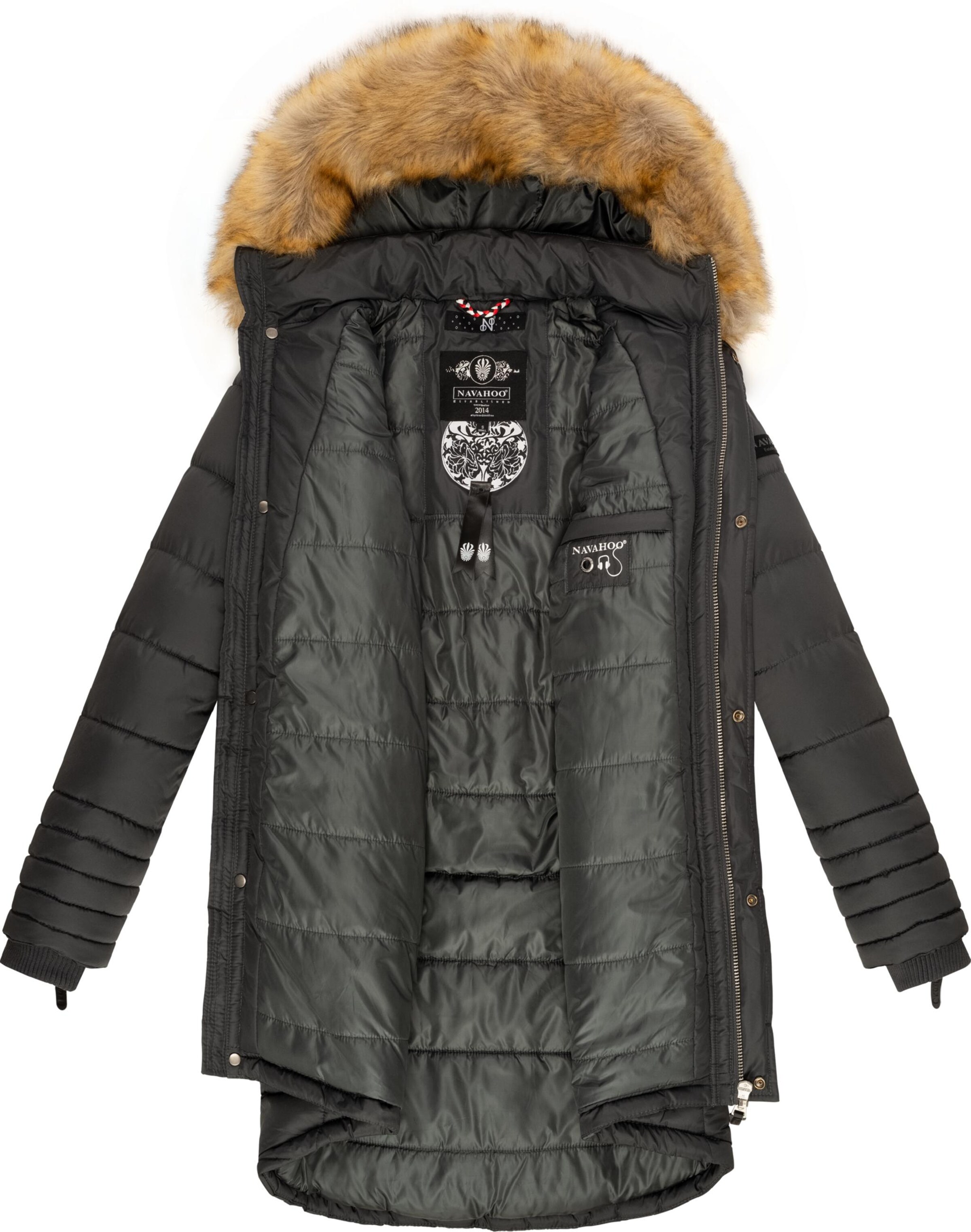 NAVAHOO Zimný kabát 'Papaya' - Sivá