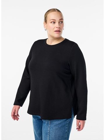 Zizzi Shirt 'Mona' in Black: front