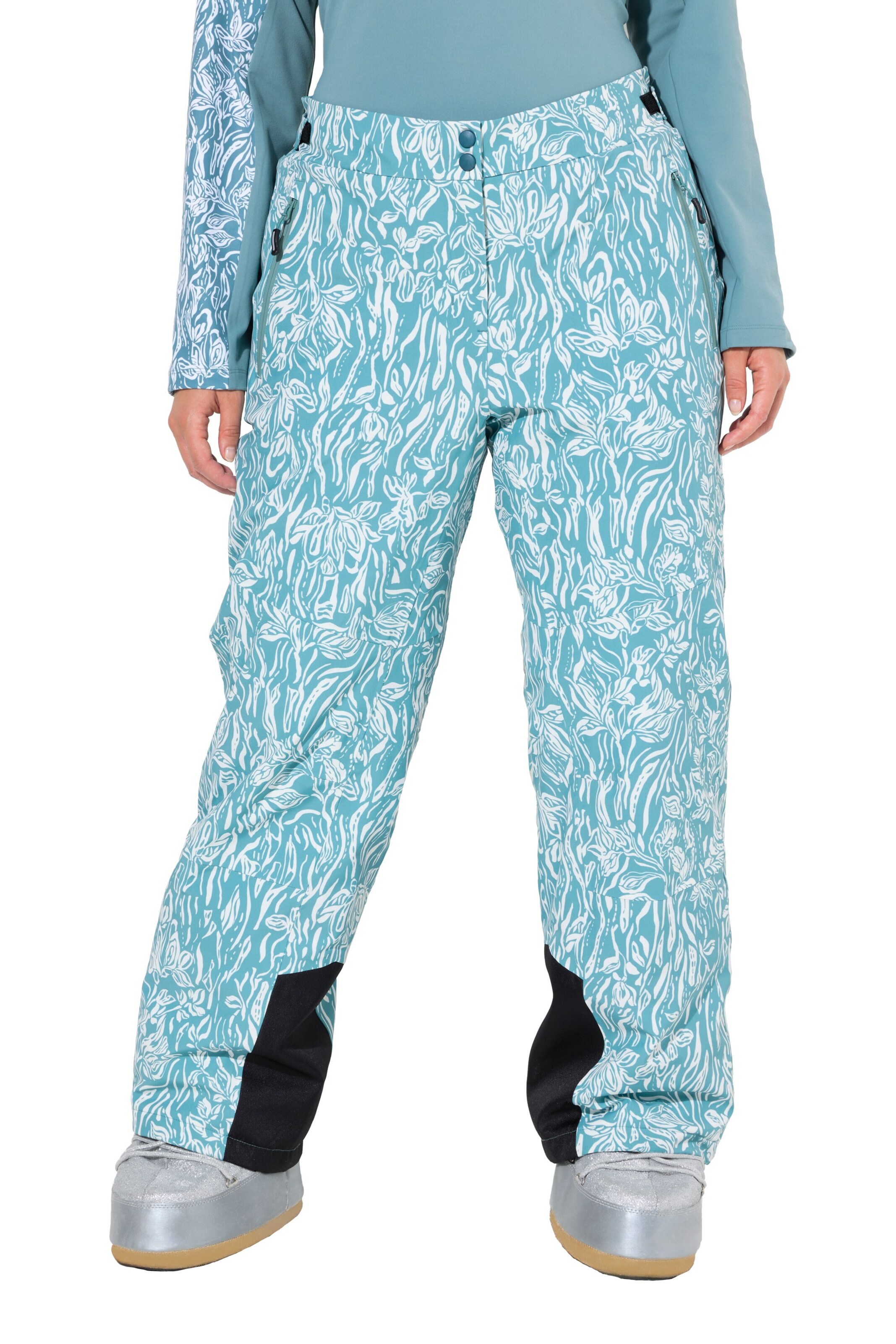 Ulla Popken Regular Athletic Pants in Blue: front