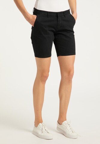 DreiMaster Vintage Slimfit Shorts in Schwarz: predná strana