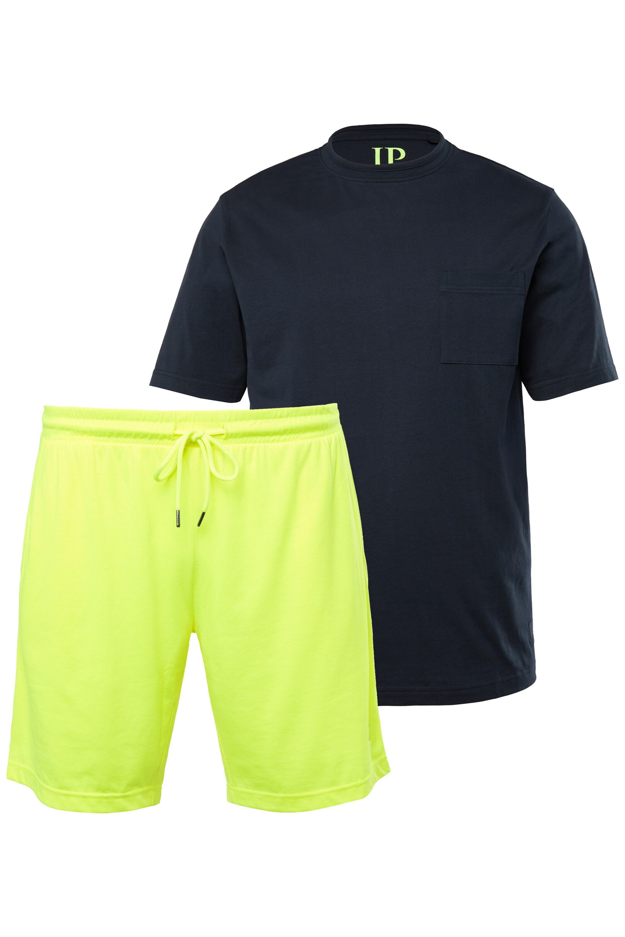 JP1880 Pyjama kort in Blauw: voorkant