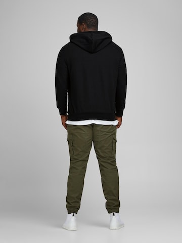 Jack & Jones Plus Zip-Up Hoodie in Black