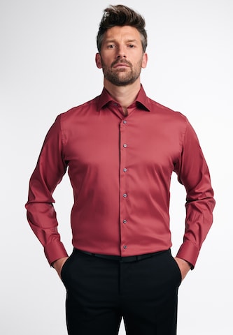 ETERNA Slim fit Overhemd in Rood: voorkant