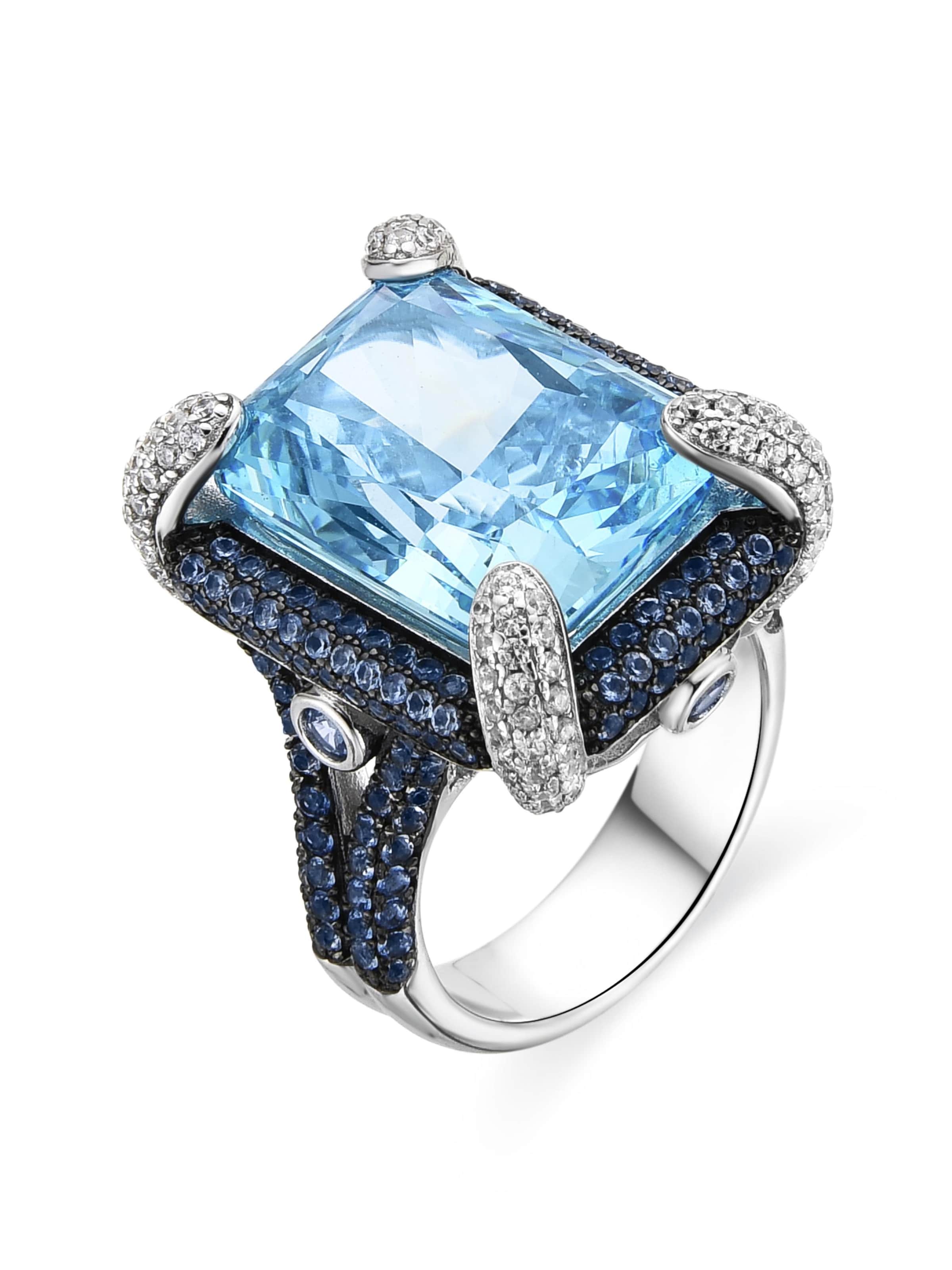 Luxenter Ring 'LIWI' in Blue: front