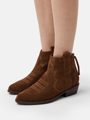 L37 HANDMADE SHOES Enkellaarsje 'FLASHBACK' in Beige