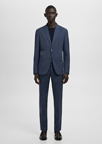 MANGO MAN Loose fit Pleat-Front Pants 'Paris' in Blue