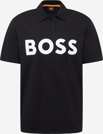 Tricou de la BOSS Orange pe negru: față