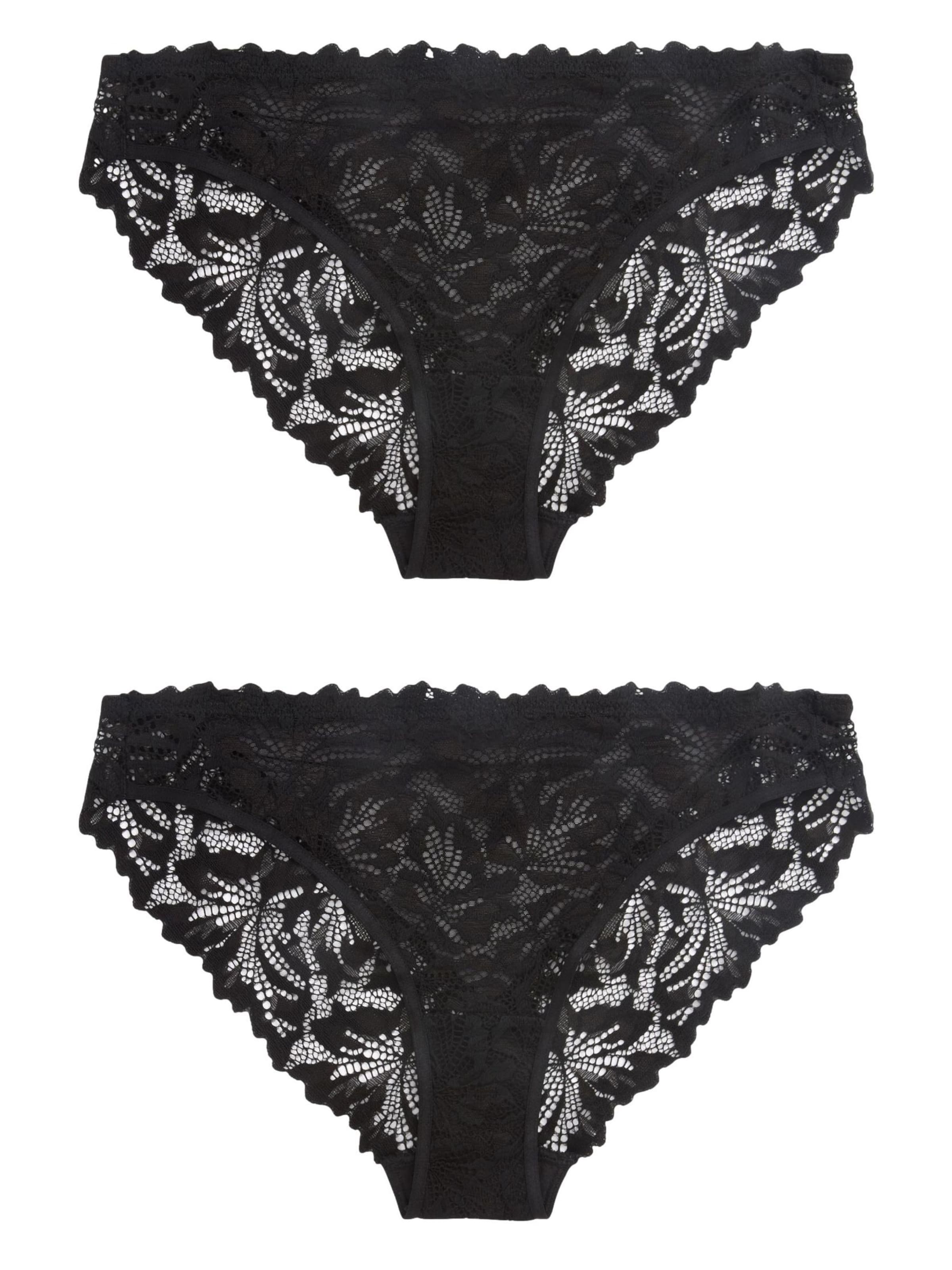 Next Дамски бикини в черно: отпред