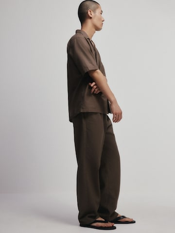 Regular Pantalon The Set en marron