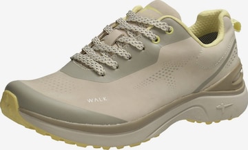 TAMARIS Veterschoen in Beige: voorkant