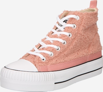 BRITISH KNIGHTS High-Top Sneakers 'Kaya' in Pink: front