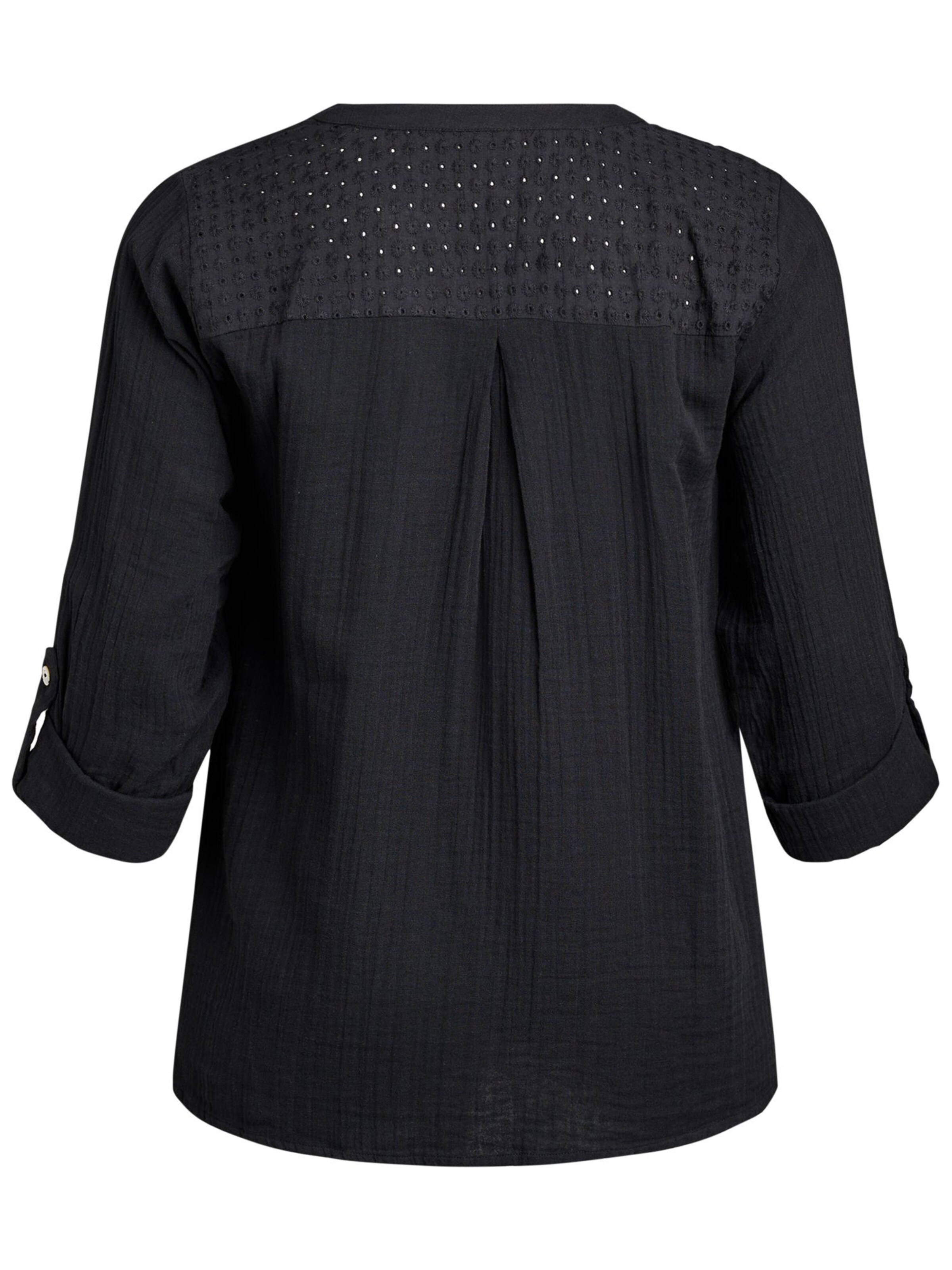 Zizzi Bluse 'Cavivu' in Schwarz