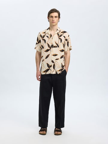 SELECTED Regular fit Overhemd 'SLHNoa' in Beige