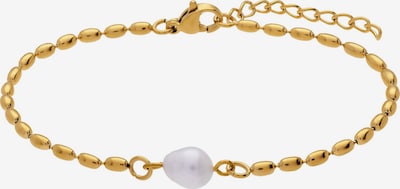 Lucardi Armband 'Moderner Look' in Onesize in gold / perlweiß, Produktansicht