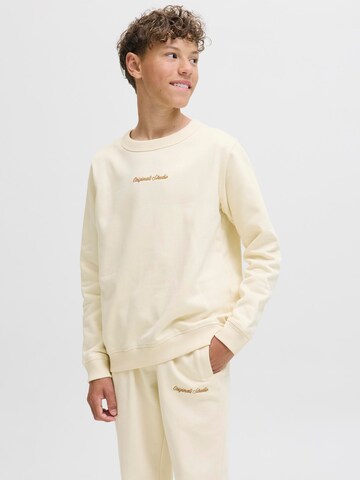 Jack & Jones Junior Sweatshirt in White: front