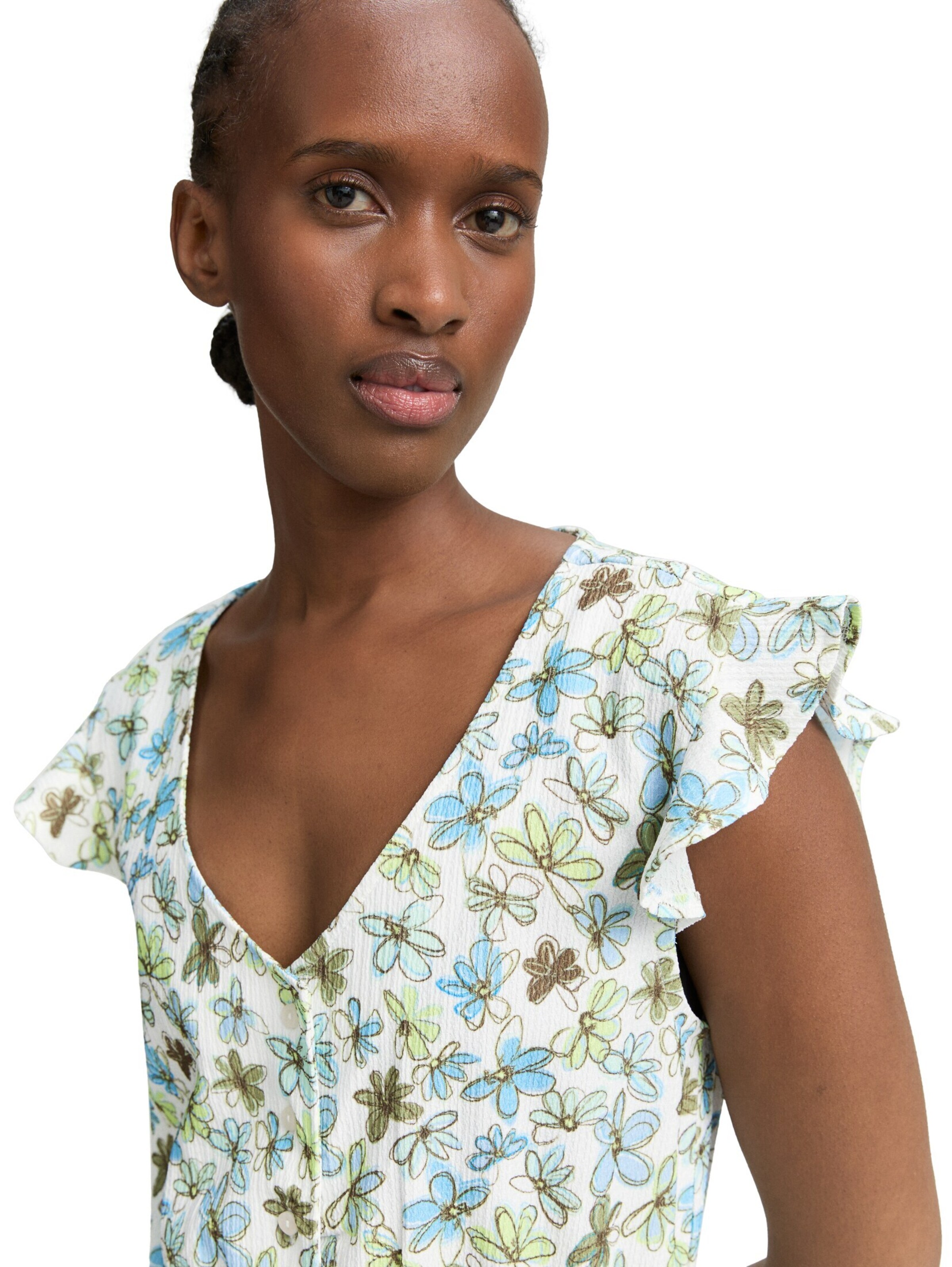 TOM TAILOR DENIM Kleid in Weiß