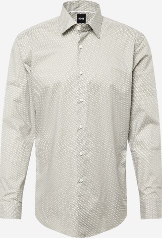 BOSS Button Up Shirt 'HANK' in Green: front