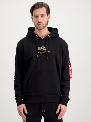 ALPHA INDUSTRIES Sweatshirt i svart: framsida