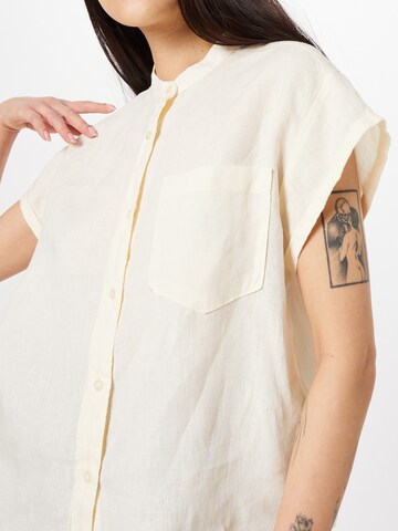 KnowledgeCotton Apparel Bluse 'Aster' in Beige